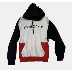Nike Air‎ Jordan Hoodie Mens Small Pullover Sweatshirt Black White Red Jumpman